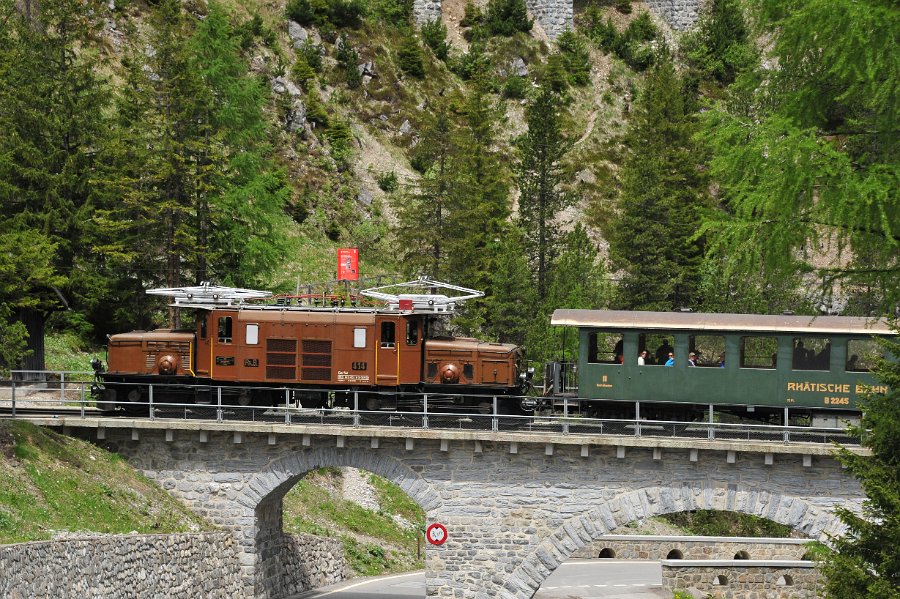 2019.06.11 RhB Ge 6-6 I 414 Albulabahn Krokodil Bahnfest Bergün (13)